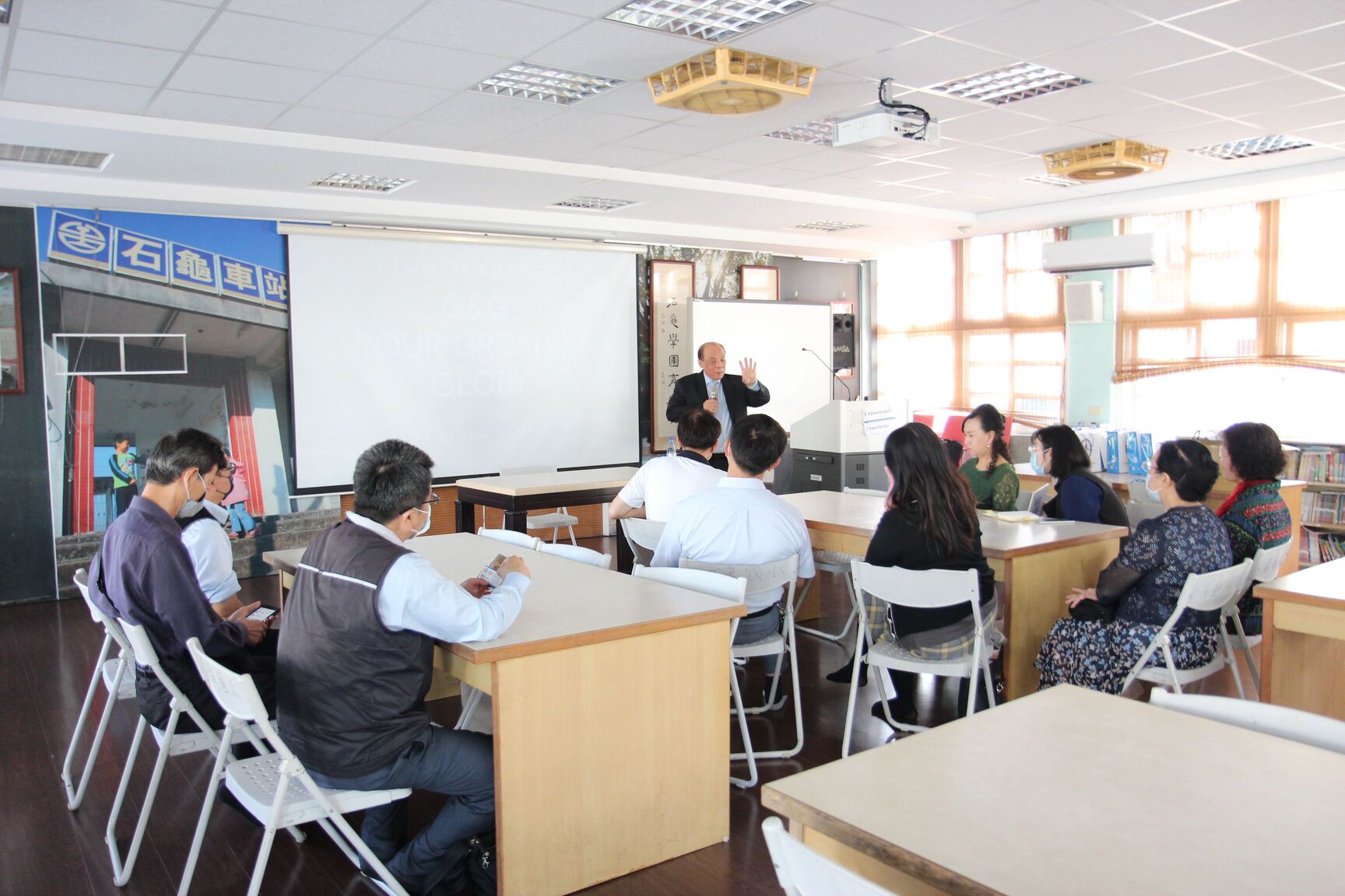 雲林縣斗南鎮石龜國小全民國防器材捐贈儀式會前